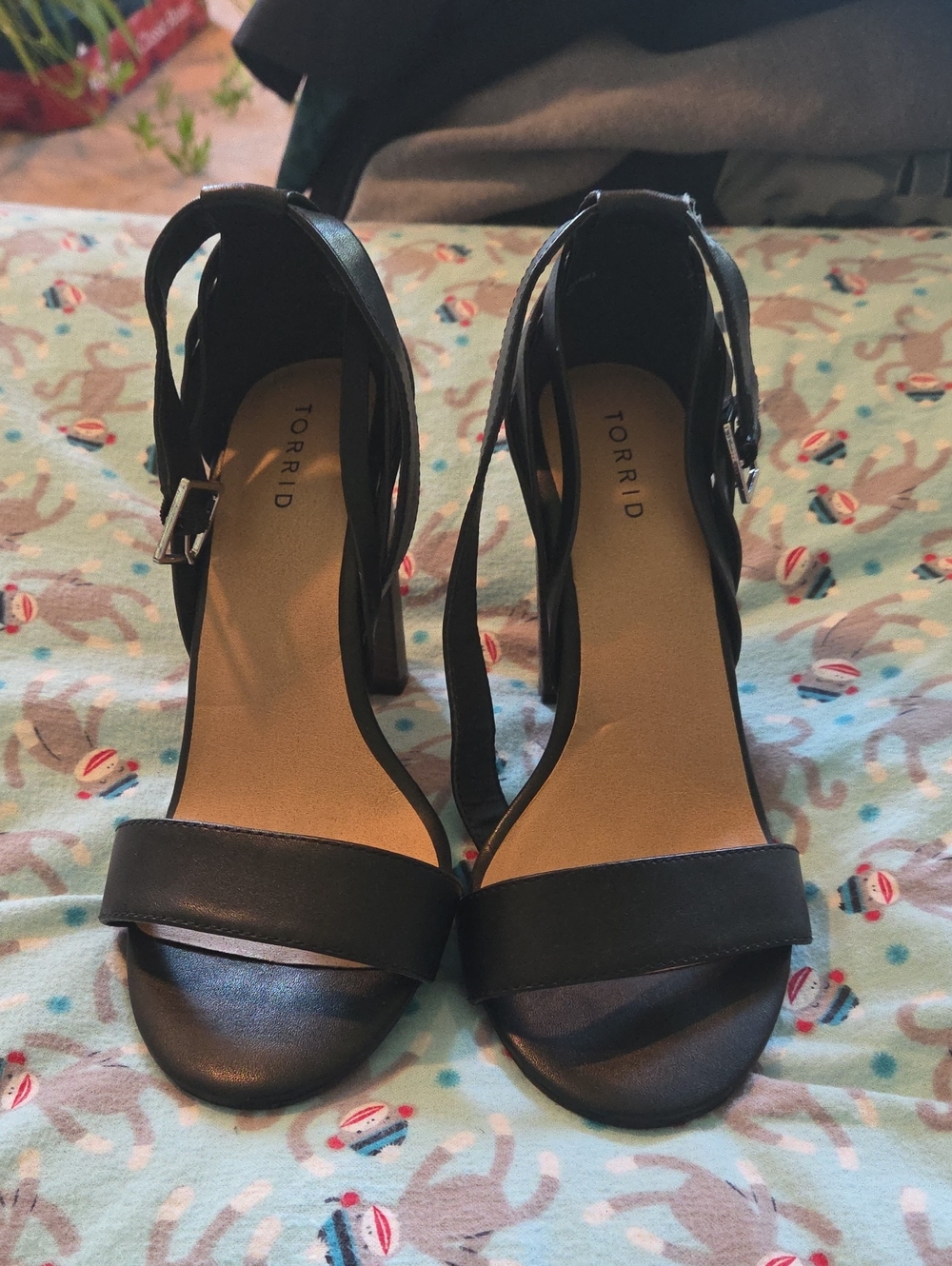 Torrid Black Ankle-Strap Block High Heel
